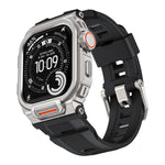 鮮豔鋅合金外殼一體成型矽膠錶帶，適用於 Apple Watch Series 11 / 10 46mm