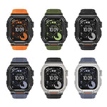 鮮豔鋅合金外殼一體成型矽膠錶帶，適用於 Apple Watch Series 11 / 10 46mm