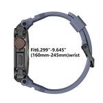 鮮豔鋅合金外殼一體成型矽膠錶帶，適用於 Apple Watch Series 11 / 10 46mm