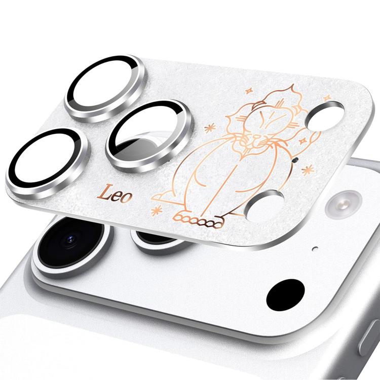 iPhone 17 Pro Max 十二星座裝甲一體成型全覆蓋磨砂金屬鏡頭保護膜，白羊座、處女座、金牛座、巨蟹座、摩羯座、射手座、獅子座、雙魚座、雙子座、水瓶座、天秤座、天蠍座