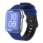 斜紋雙色矽膠錶帶，適用於 Apple Watch 46mm / 49mm / 45mm / 44mm