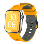 斜紋雙色矽膠錶帶，適用於 Apple Watch 46mm / 49mm / 45mm / 44mm