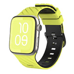 斜紋雙色矽膠錶帶，適用於 Apple Watch 46mm / 49mm / 45mm / 44mm