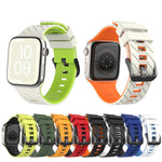 斜紋雙色矽膠錶帶，適用於 Apple Watch 46mm / 49mm / 45mm / 44mm