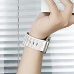 Customised Step-Style Solid Colour Silicone Watch Band, For Apple Watch 49mm / 46mm / 45mm / 44mm