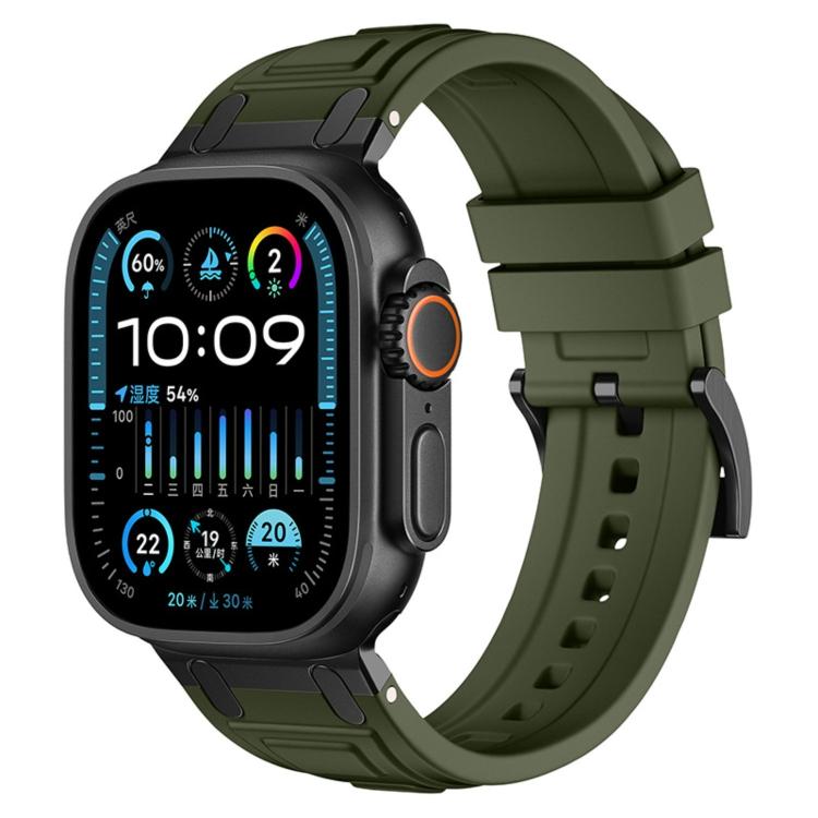 三層裝甲矽膠錶帶，適用於 Apple Watch 49mm / 46mm / 45mm / 44mm，適用於 Apple Watch 42mm / 41mm / 40mm / 38mm
