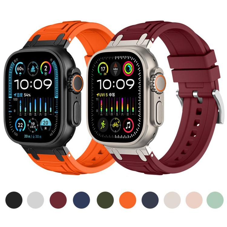 三層裝甲矽膠錶帶，適用於 Apple Watch 49mm / 46mm / 45mm / 44mm，適用於 Apple Watch 42mm / 41mm / 40mm / 38mm