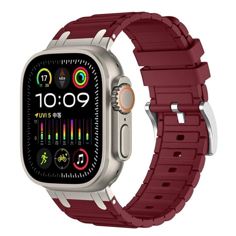 加強型 I 形紋理矽膠錶帶，適用於 Apple Watch 49mm / 46mm / 45mm / 44mm，適用於 Apple Watch 42mm / 41mm / 40mm / 38mm