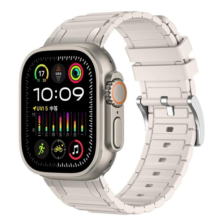 加強型 I 形紋理矽膠錶帶，適用於 Apple Watch 49mm / 46mm / 45mm / 44mm，適用於 Apple Watch 42mm / 41mm / 40mm / 38mm