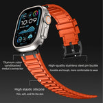 加強型 I 形紋理矽膠錶帶，適用於 Apple Watch 49mm / 46mm / 45mm / 44mm，適用於 Apple Watch 42mm / 41mm / 40mm / 38mm