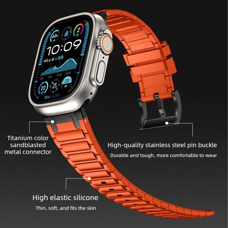 加強型 I 形紋理矽膠錶帶，適用於 Apple Watch 49mm / 46mm / 45mm / 44mm，適用於 Apple Watch 42mm / 41mm / 40mm / 38mm