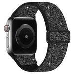 閃粉彈性尼龍錶帶，適用於 Apple Watch 49mm / 46mm / 45mm / 44mm，適用於 Apple Watch 42mm / 41mm / 40mm / 38mm