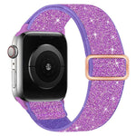 閃粉彈性尼龍錶帶，適用於 Apple Watch 49mm / 46mm / 45mm / 44mm，適用於 Apple Watch 42mm / 41mm / 40mm / 38mm