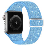 閃粉彈性尼龍錶帶，適用於 Apple Watch 49mm / 46mm / 45mm / 44mm，適用於 Apple Watch 42mm / 41mm / 40mm / 38mm