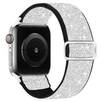 閃粉彈性尼龍錶帶，適用於 Apple Watch 49mm / 46mm / 45mm / 44mm，適用於 Apple Watch 42mm / 41mm / 40mm / 38mm