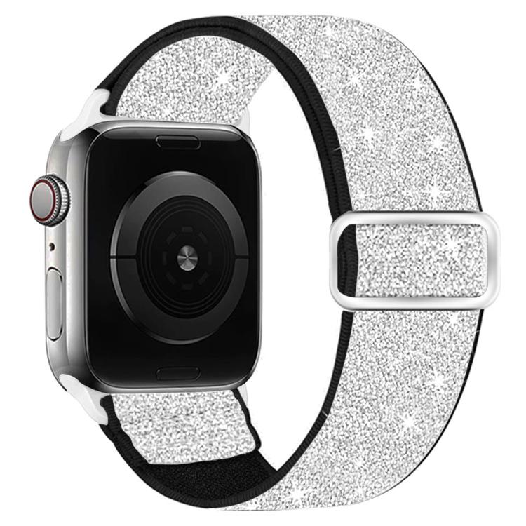 閃粉彈性尼龍錶帶，適用於 Apple Watch 49mm / 46mm / 45mm / 44mm，適用於 Apple Watch 42mm / 41mm / 40mm / 38mm