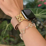 中國結磁扣斜紋彈性尼龍錶帶，適用於 Apple Watch 49mm / 46mm / 45mm / 44mm，適用於 Apple Watch 42mm / 41mm / 40mm / 38mm