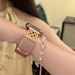 中國結磁扣斜紋彈性尼龍錶帶，適用於 Apple Watch 49mm / 46mm / 45mm / 44mm，適用於 Apple Watch 42mm / 41mm / 40mm / 38mm