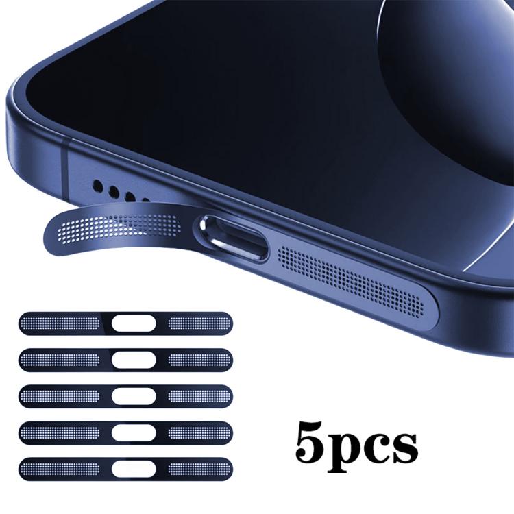 5件組高密度金屬一體式揚聲器防塵蓋，適用於 iPhone 17 Pro Max，適用於 iPhone 17 Pro