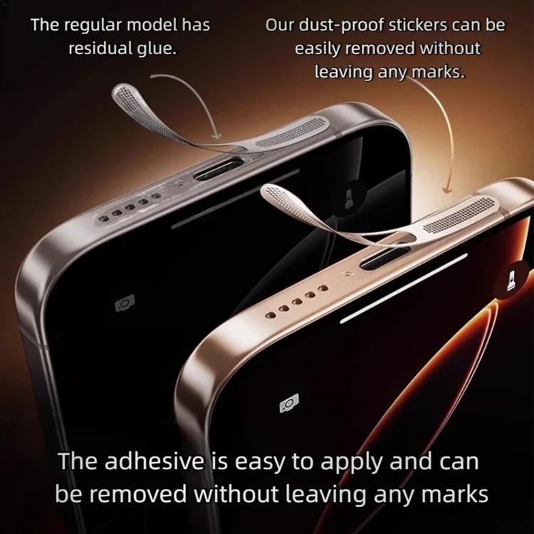 5件組高密度金屬一體式揚聲器防塵蓋，適用於 iPhone 17 Pro Max，適用於 iPhone 17 Pro