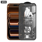 10片裝3D大弧邊電鍍防爆抗刮全屏高清鋼化玻璃膜，適用於 iPhone 17 Pro Max、iPhone 17 Pro、iPhone 17、iPhone Air、iPhone 16 Pro Max、iPhone 16 Pro、iPhone 16