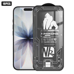 10片裝3D大弧邊電鍍防爆抗刮全屏高清鋼化玻璃膜，適用於 iPhone 17 Pro Max、iPhone 17 Pro、iPhone 17、iPhone Air、iPhone 16 Pro Max、iPhone 16 Pro、iPhone 16