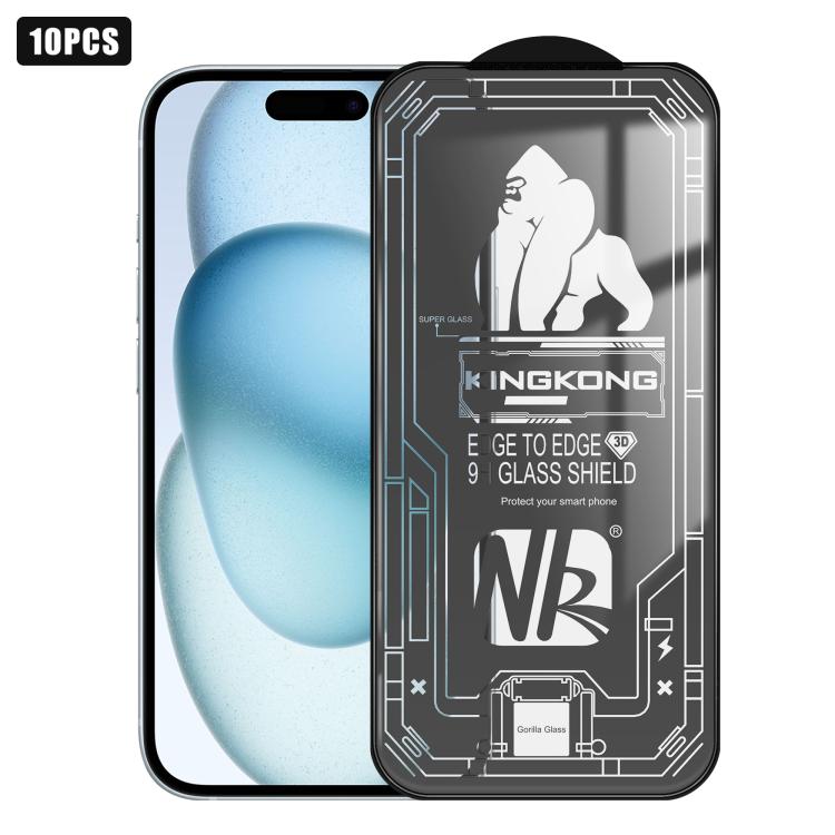 10片裝3D大弧邊電鍍防爆抗刮全屏高清鋼化玻璃膜，適用於 iPhone 17 Pro Max、iPhone 17 Pro、iPhone 17、iPhone Air、iPhone 16 Pro Max、iPhone 16 Pro、iPhone 16