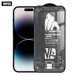10片裝3D大弧邊電鍍防爆抗刮全屏高清鋼化玻璃膜，適用於 iPhone 17 Pro Max、iPhone 17 Pro、iPhone 17、iPhone Air、iPhone 16 Pro Max、iPhone 16 Pro、iPhone 16