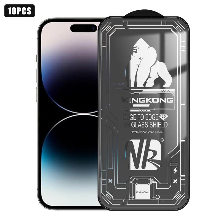 10片裝3D大弧邊電鍍防爆抗刮全屏高清鋼化玻璃膜，適用於 iPhone 17 Pro Max、iPhone 17 Pro、iPhone 17、iPhone Air、iPhone 16 Pro Max、iPhone 16 Pro、iPhone 16