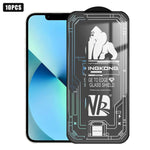 10片裝3D大弧邊電鍍防爆抗刮全屏高清鋼化玻璃膜，適用於 iPhone 17 Pro Max、iPhone 17 Pro、iPhone 17、iPhone Air、iPhone 16 Pro Max、iPhone 16 Pro、iPhone 16