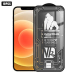 10片裝3D大弧邊電鍍防爆抗刮全屏高清鋼化玻璃膜，適用於 iPhone 17 Pro Max、iPhone 17 Pro、iPhone 17、iPhone Air、iPhone 16 Pro Max、iPhone 16 Pro、iPhone 16