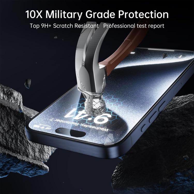 10片裝3D大弧邊電鍍防爆抗刮全屏高清鋼化玻璃膜，適用於 iPhone 17 Pro Max、iPhone 17 Pro、iPhone 17、iPhone Air、iPhone 16 Pro Max、iPhone 16 Pro、iPhone 16
