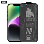 10片裝3D大弧邊電鍍防爆抗刮全屏360度隱私鋼化玻璃膜，適用於 iPhone 17 Pro Max、iPhone 17 Pro、iPhone 17、iPhone Air、iPhone 16 Pro Max、iPhone 16 Pro、iPhone 16
