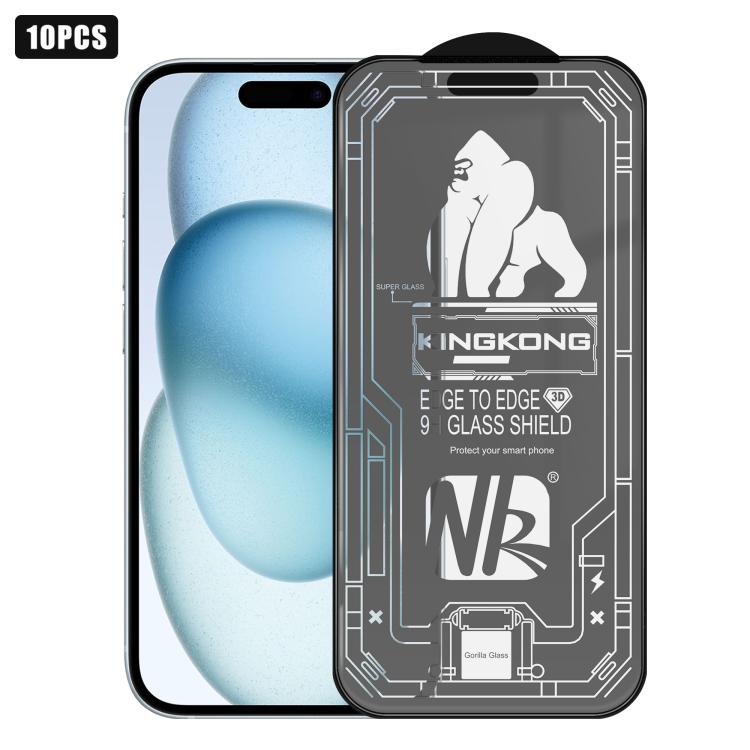 10片裝3D大弧邊電鍍防爆抗刮全屏磨砂高清鋼化玻璃膜，適用於 iPhone 17 Pro Max、iPhone 17 Pro、iPhone 17、iPhone Air、iPhone 16 Pro Max、iPhone 16 Pro、iPhone 16