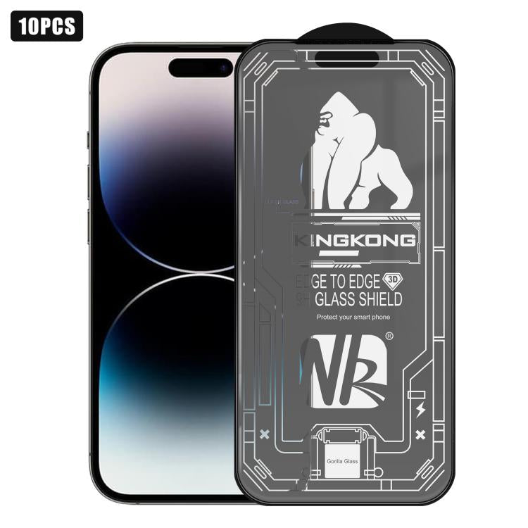 10片裝3D大弧邊電鍍防爆抗刮全屏磨砂高清鋼化玻璃膜，適用於 iPhone 17 Pro Max、iPhone 17 Pro、iPhone 17、iPhone Air、iPhone 16 Pro Max、iPhone 16 Pro、iPhone 16