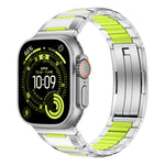 多面橡膠鑲嵌不鏽鋼錶帶，適用於 Apple Watch 46mm / 49mm / 45mm / 44mm，適用於 Apple Watch 42mm / 41mm / 40mm / 38mm
