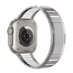 曲面雙色側釋放不鏽鋼錶帶，適用於 Apple Watch 49mm / 46mm / 45mm / 44mm，適用於 Apple Watch 42mm / 41mm / 40mm / 38mm