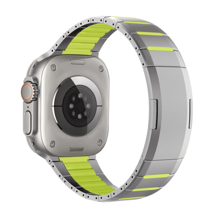 曲面雙色側釋放不鏽鋼錶帶，適用於 Apple Watch 49mm / 46mm / 45mm / 44mm，適用於 Apple Watch 42mm / 41mm / 40mm / 38mm