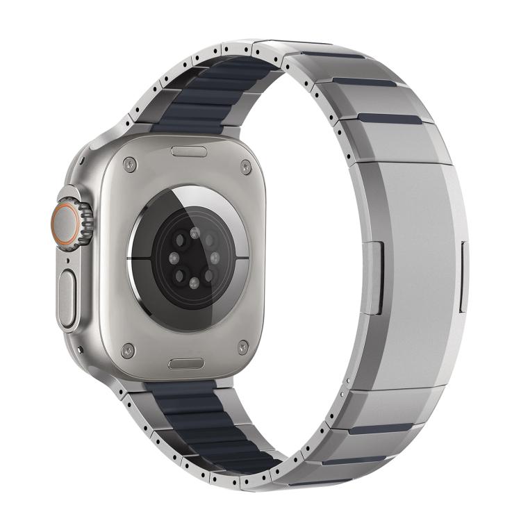 曲面雙色側釋放不鏽鋼錶帶，適用於 Apple Watch 49mm / 46mm / 45mm / 44mm，適用於 Apple Watch 42mm / 41mm / 40mm / 38mm