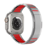 曲面雙色側釋放不鏽鋼錶帶，適用於 Apple Watch 49mm / 46mm / 45mm / 44mm，適用於 Apple Watch 42mm / 41mm / 40mm / 38mm