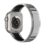 曲面雙色側釋放不鏽鋼錶帶，適用於 Apple Watch 49mm / 46mm / 45mm / 44mm，適用於 Apple Watch 42mm / 41mm / 40mm / 38mm