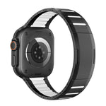 曲面雙色側釋放不鏽鋼錶帶，適用於 Apple Watch 49mm / 46mm / 45mm / 44mm，適用於 Apple Watch 42mm / 41mm / 40mm / 38mm
