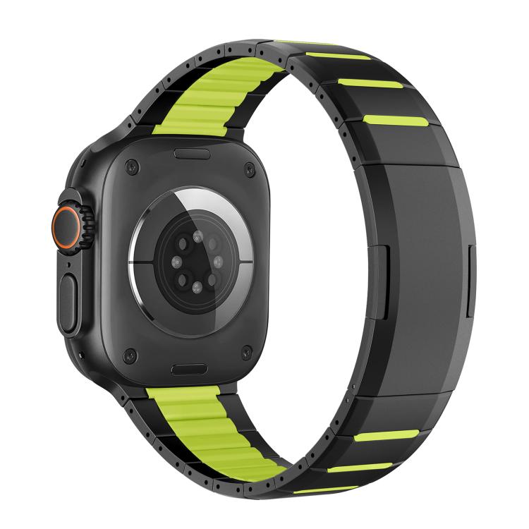 曲面雙色側釋放不鏽鋼錶帶，適用於 Apple Watch 49mm / 46mm / 45mm / 44mm，適用於 Apple Watch 42mm / 41mm / 40mm / 38mm