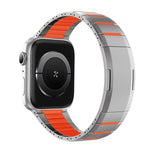 曲面雙色側釋放不鏽鋼錶帶，適用於 Apple Watch 49mm / 46mm / 45mm / 44mm，適用於 Apple Watch 42mm / 41mm / 40mm / 38mm