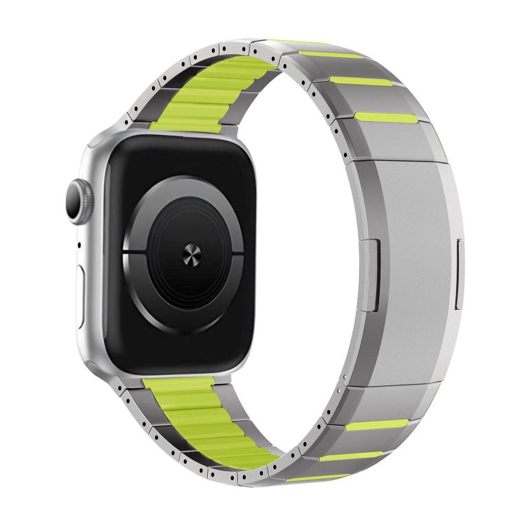 曲面雙色側釋放不鏽鋼錶帶，適用於 Apple Watch 49mm / 46mm / 45mm / 44mm，適用於 Apple Watch 42mm / 41mm / 40mm / 38mm