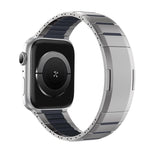 曲面雙色側釋放不鏽鋼錶帶，適用於 Apple Watch 49mm / 46mm / 45mm / 44mm，適用於 Apple Watch 42mm / 41mm / 40mm / 38mm