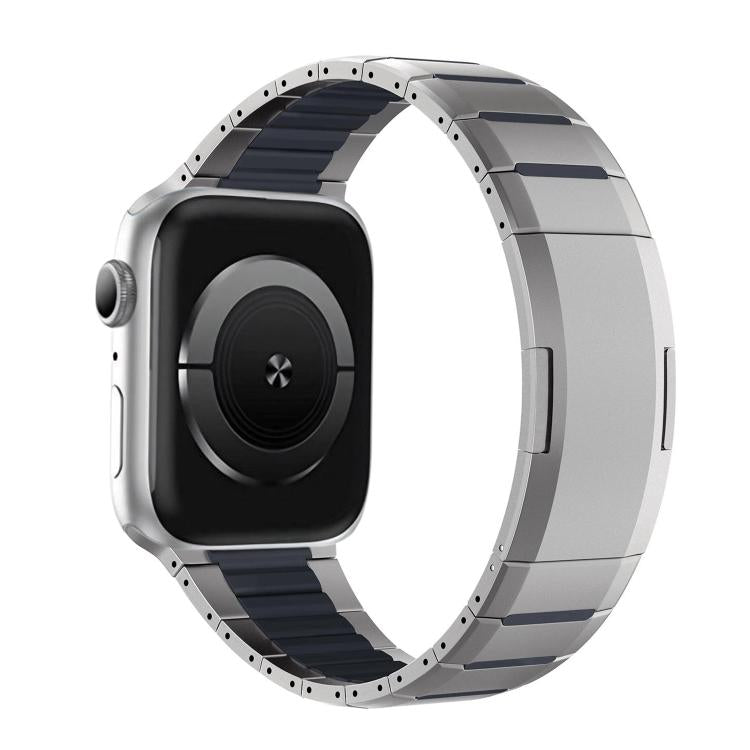 曲面雙色側釋放不鏽鋼錶帶，適用於 Apple Watch 49mm / 46mm / 45mm / 44mm，適用於 Apple Watch 42mm / 41mm / 40mm / 38mm