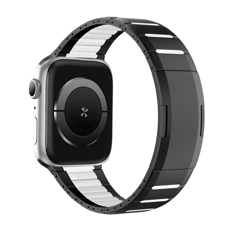 曲面雙色側釋放不鏽鋼錶帶，適用於 Apple Watch 49mm / 46mm / 45mm / 44mm，適用於 Apple Watch 42mm / 41mm / 40mm / 38mm