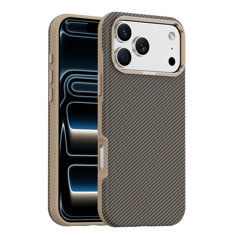 Mocome 凱夫拉碳纖維紋理磁吸防震手機殼，適用於 iPhone 17 Pro Max