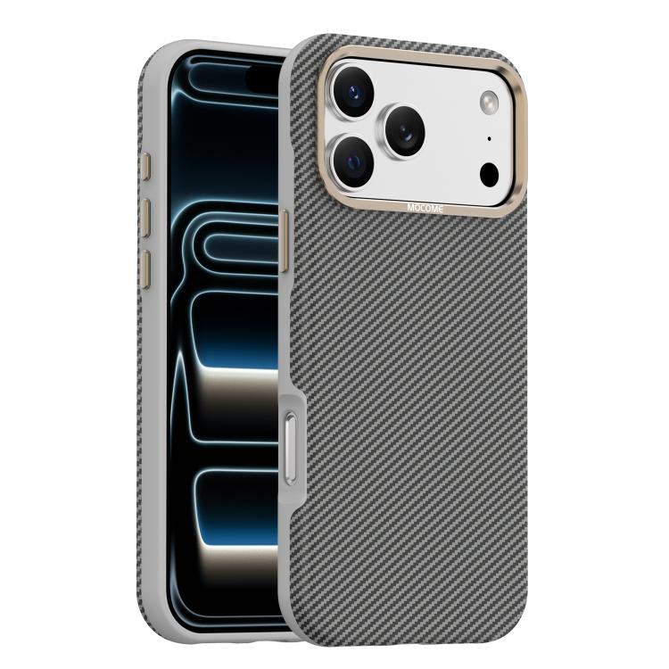 Mocome 凱夫拉碳纖維紋理磁吸防震手機殼，適用於 iPhone 17 Pro Max